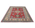6x8 Red Kuba Afghan Hand Knotted Wool Area Rug